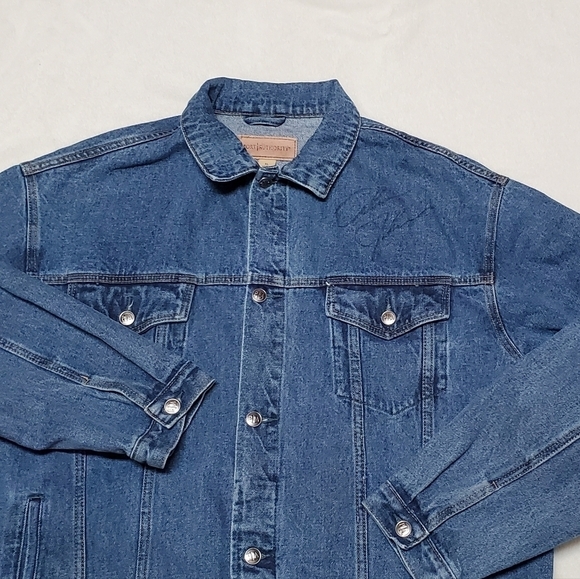 ALAN Jackson SIGNED Vintage Denim Trucker Jacket Country Music Legend Signature - Picture 3 of 10